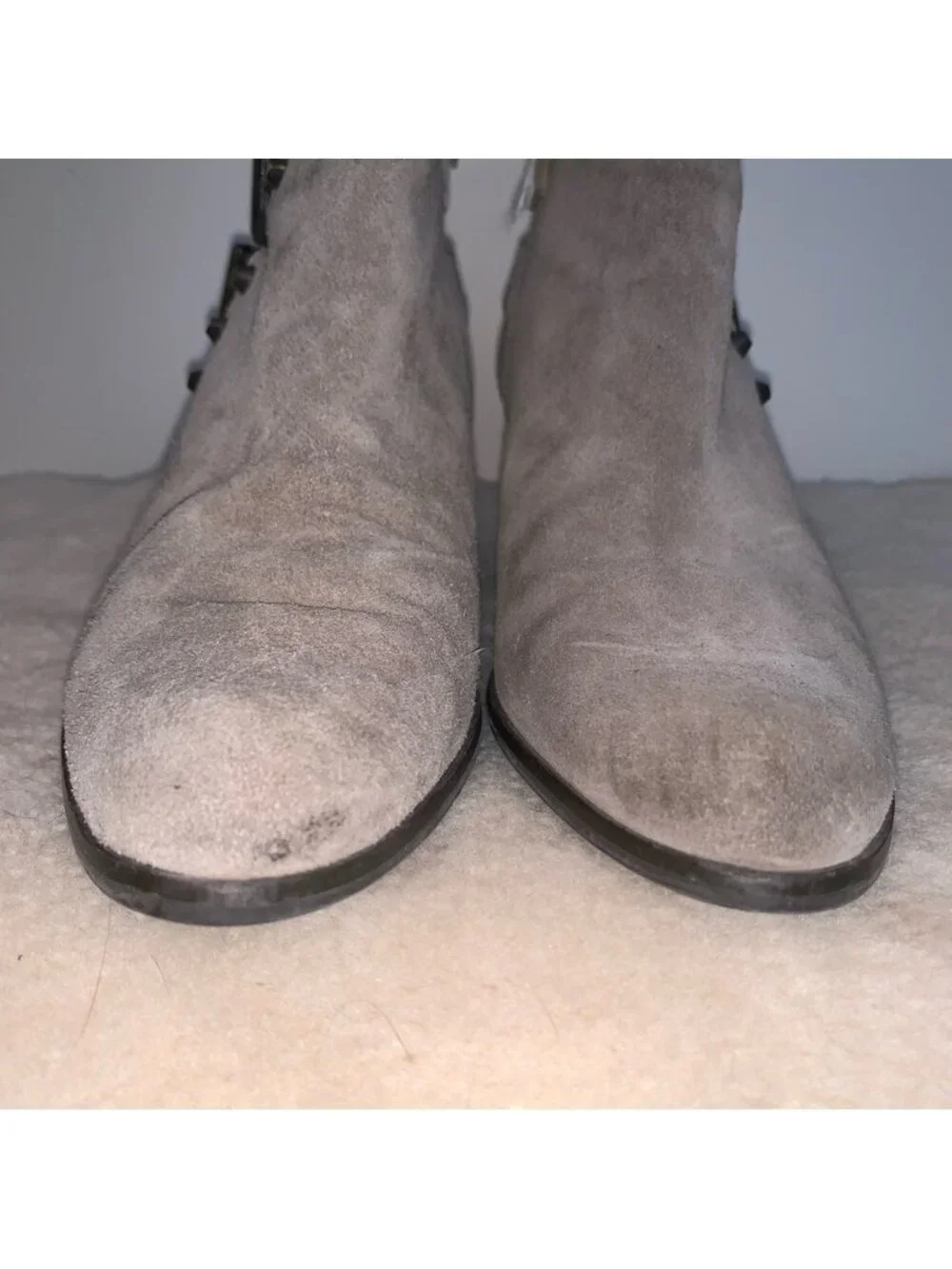 Stuart Weitzman Kickstart Studded Suede Ankle Boot 6